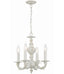 Crystorama Paris Market 4 Light Antique White Mini Chandelier