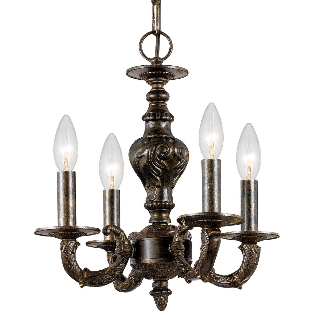 Crystorama Paris Market 4 Light Venetian Bronze Mini Chandelier