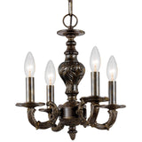 Crystorama Paris Market 4 Light Venetian Bronze Mini Chandelier