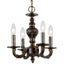 Crystorama Paris Market 4 Light Venetian Bronze Mini Chandelier