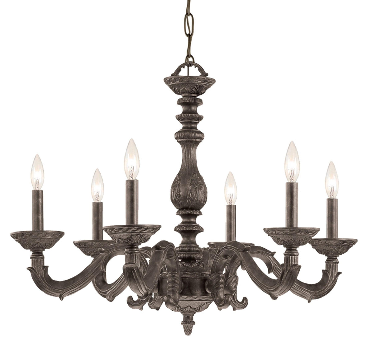 Crystorama Paris Market 6 Light Venetian Bronze Chandelier