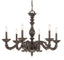 Crystorama Paris Market 6 Light Venetian Bronze Chandelier