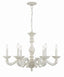 Crystorama Paris Market 6 Light Antique White Chandelier