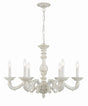 Crystorama Paris Market 6 Light Antique White Chandelier