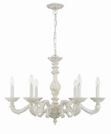 Crystorama Paris Market 6 Light Antique White Chandelier