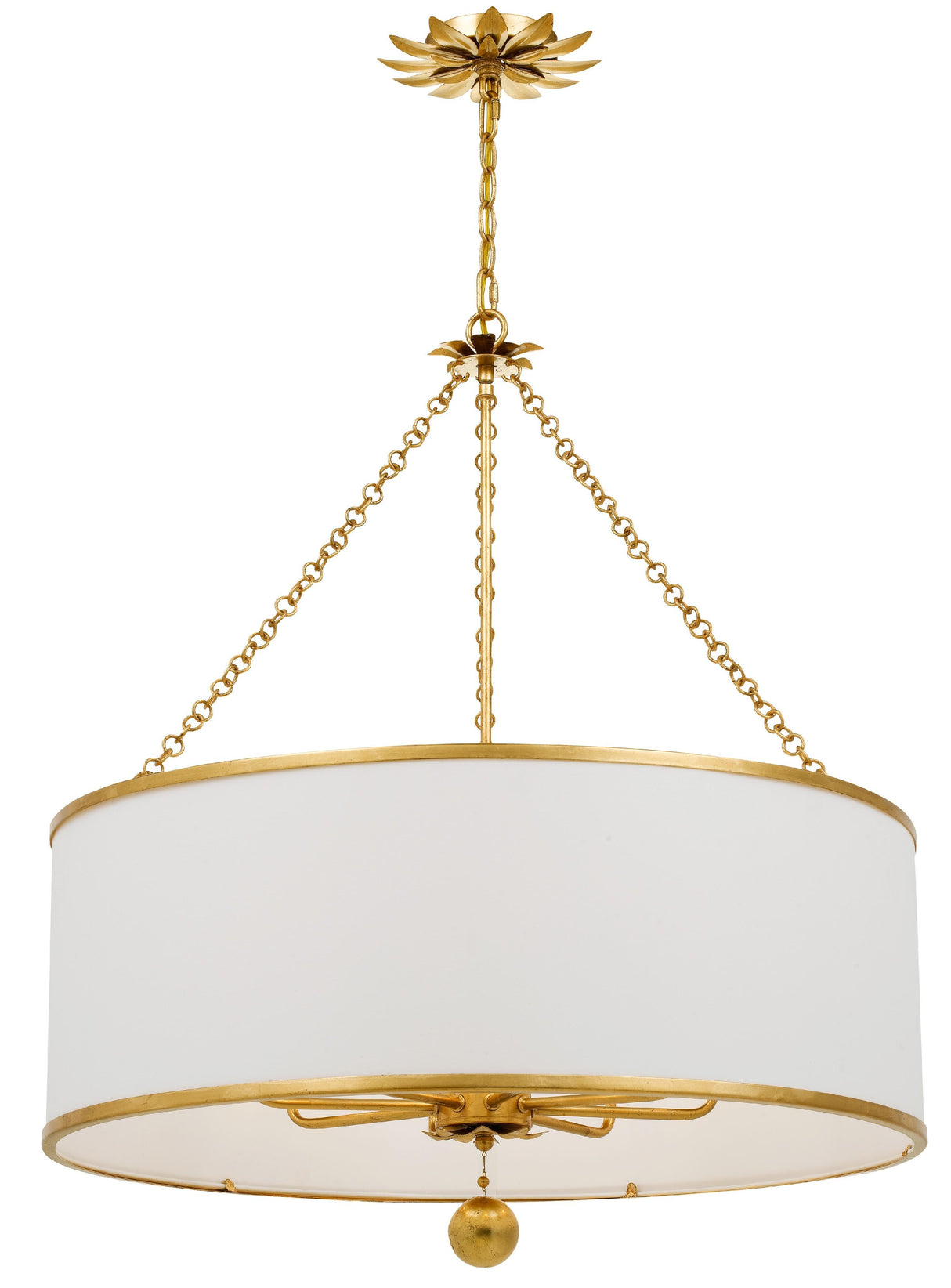 Crystorama Broche 8 Light Antique Gold Chandelier