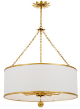 Crystorama Broche 8 Light Antique Gold Chandelier