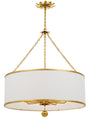 Crystorama Broche 8 Light Antique Gold Chandelier