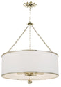 Crystorama Broche 8 Light Antique Silver Chandelier