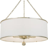 Crystorama Broche 8 Light Antique Silver Chandelier