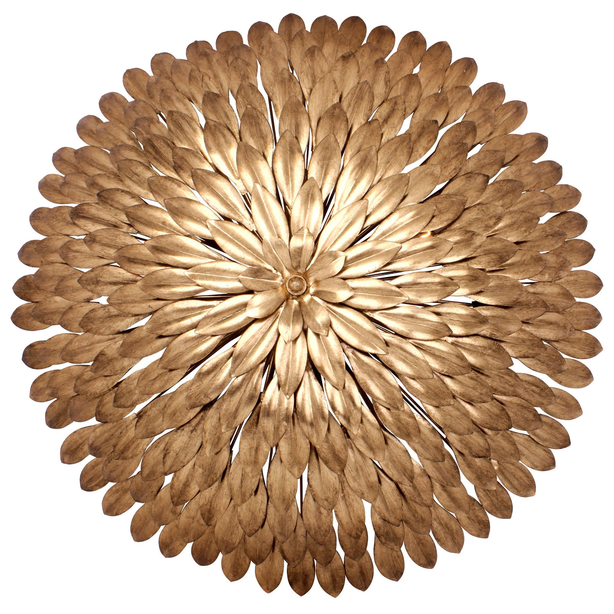 Crystorama Broche 6 Light Antique Gold Semi Flush Mount