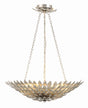 Crystorama Broche 6 Light Antique Silver Chandelier