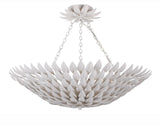 Crystorama Broche 6 Light Matte White Semi Flush Mount