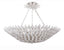 Crystorama Broche 6 Light Matte White Semi Flush Mount