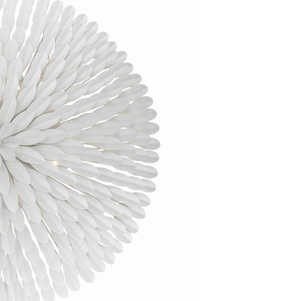 Crystorama Broche 6 Light Matte White Semi Flush Mount