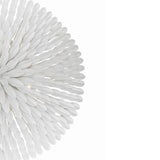 Crystorama Broche 6 Light Matte White Semi Flush Mount