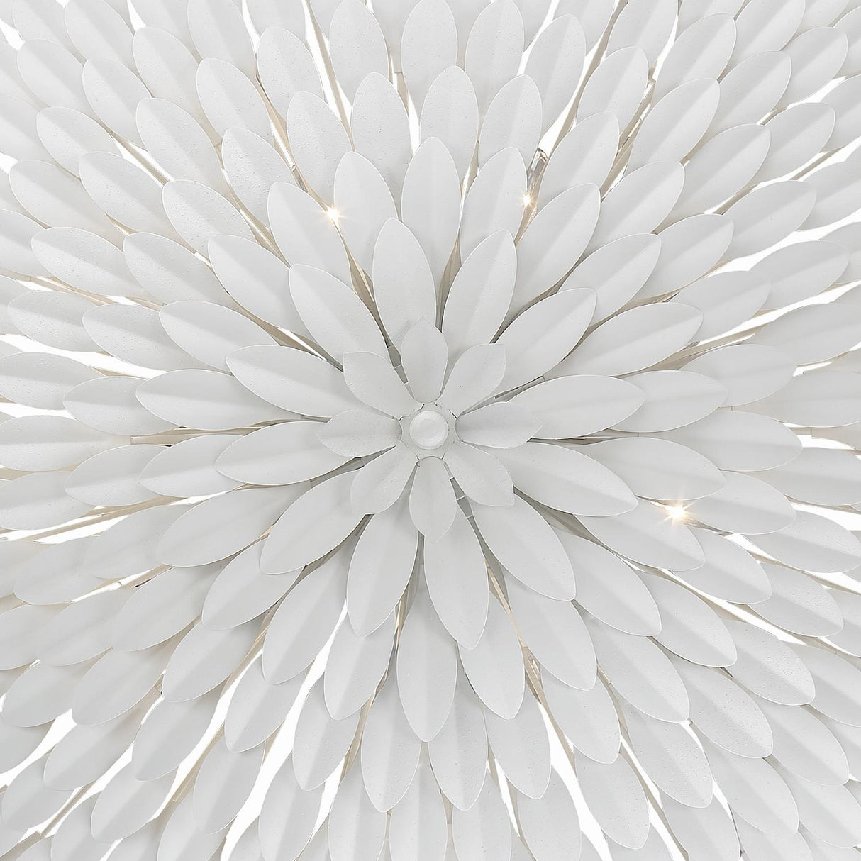 Crystorama Broche 6 Light Matte White Semi Flush Mount