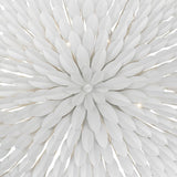 Crystorama Broche 6 Light Matte White Semi Flush Mount