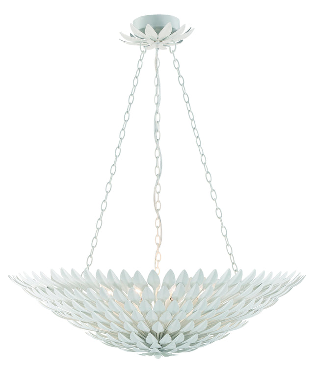 Crystorama Broche 8 Light Matte White Chandelier