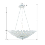 Crystorama Broche 8 Light Matte White Chandelier