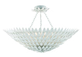 Crystorama Broche 8 Light Matte White Semi Flush Mount