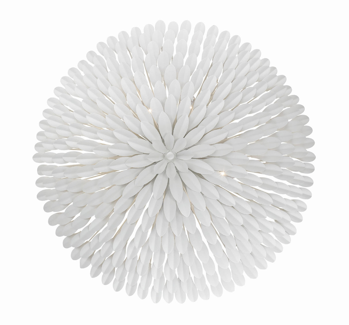 Crystorama Broche 8 Light Matte White Semi Flush Mount