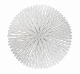 Crystorama Broche 8 Light Matte White Semi Flush Mount