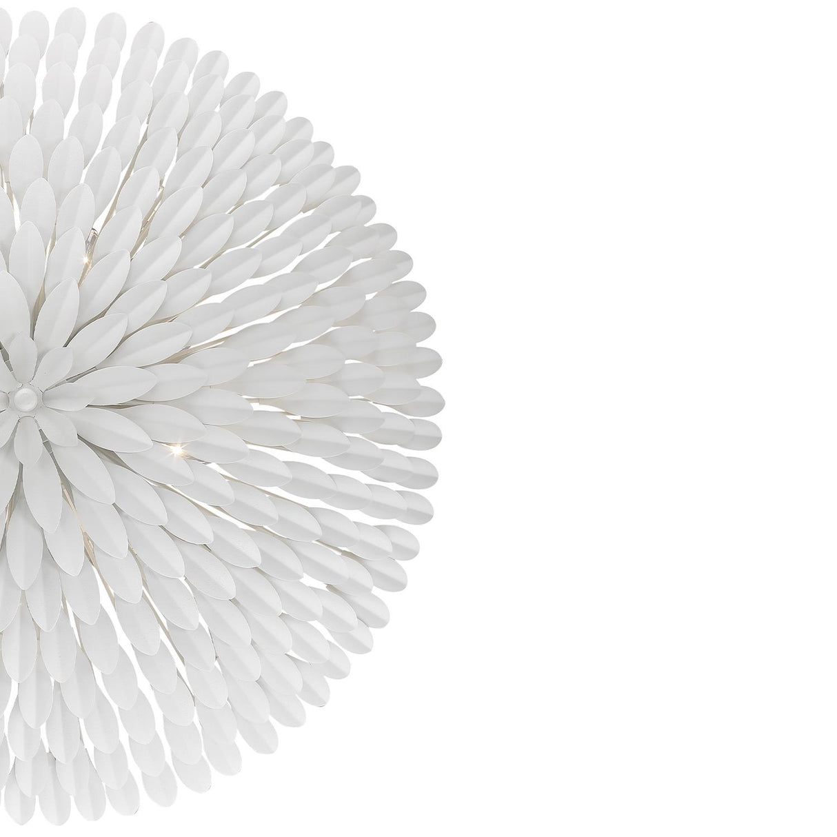 Crystorama Broche 8 Light Matte White Semi Flush Mount