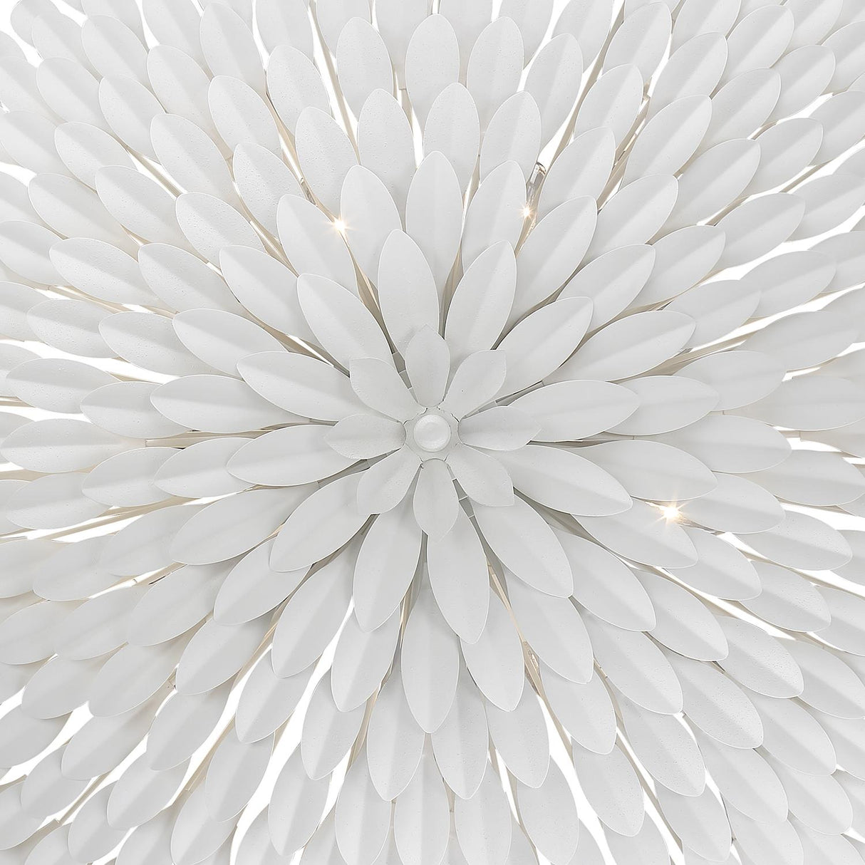 Crystorama Broche 8 Light Matte White Semi Flush Mount