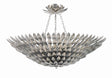 Crystorama Broche 8 Light Antique Silver Semi Flush Mount