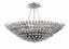 Crystorama Broche 8 Light Antique Silver Semi Flush Mount