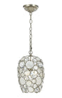 Crystorama Palla 1 Light Antique Silver Mini Pendant