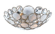Crystorama Palla 3 Light Antique Silver Flush Mount