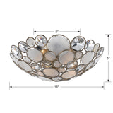 Crystorama Palla 3 Light Antique Silver Flush Mount