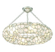 Crystorama Palla 6 Light Antique Silver Semi Flush Mount
