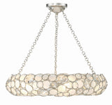Crystorama Palla 6 Light Antique Silver Semi Flush Mount