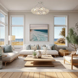 Crystorama Palla 6 Light Antique Silver Semi Flush Mount