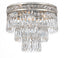 Crystorama Mercer 3 Light Hand Cut Crystal Olde Silver Flush Mount