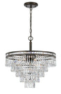 Crystorama Mercer 7 Light Hand Cut Crystal English Bronze Chandelier