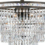 Crystorama Mercer 7 Light Hand Cut Crystal English Bronze Semi Flush Mount