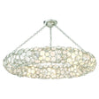 Crystorama Palla 8 Light Antique Silver Semi Flush Mount