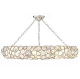 Crystorama Palla 8 Light Antique Silver Semi Flush Mount