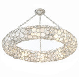 Crystorama Palla 8 Light Antique Silver Semi Flush Mount