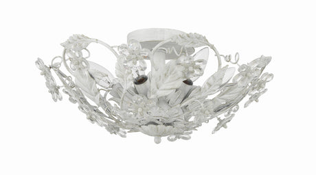 Crystorama Paris Market 6 Light Antique White Semi Flush Mount