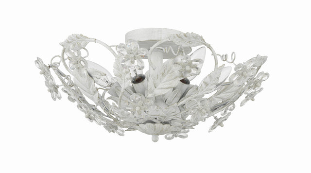 Crystorama Paris Market 6 Light Antique White Semi Flush Mount
