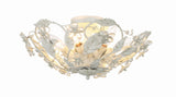 Crystorama Paris Market 6 Light Antique White Semi Flush Mount