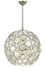 Crystorama Palla 6 Light Antique Silver Sphere Pendant