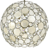 Crystorama Palla 6 Light Antique Silver Sphere Pendant