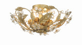Crystorama Paris Market 6 Light Gold Leaf Semi Flush Mount
