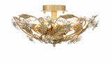 Crystorama Paris Market 6 Light Gold Leaf Semi Flush Mount